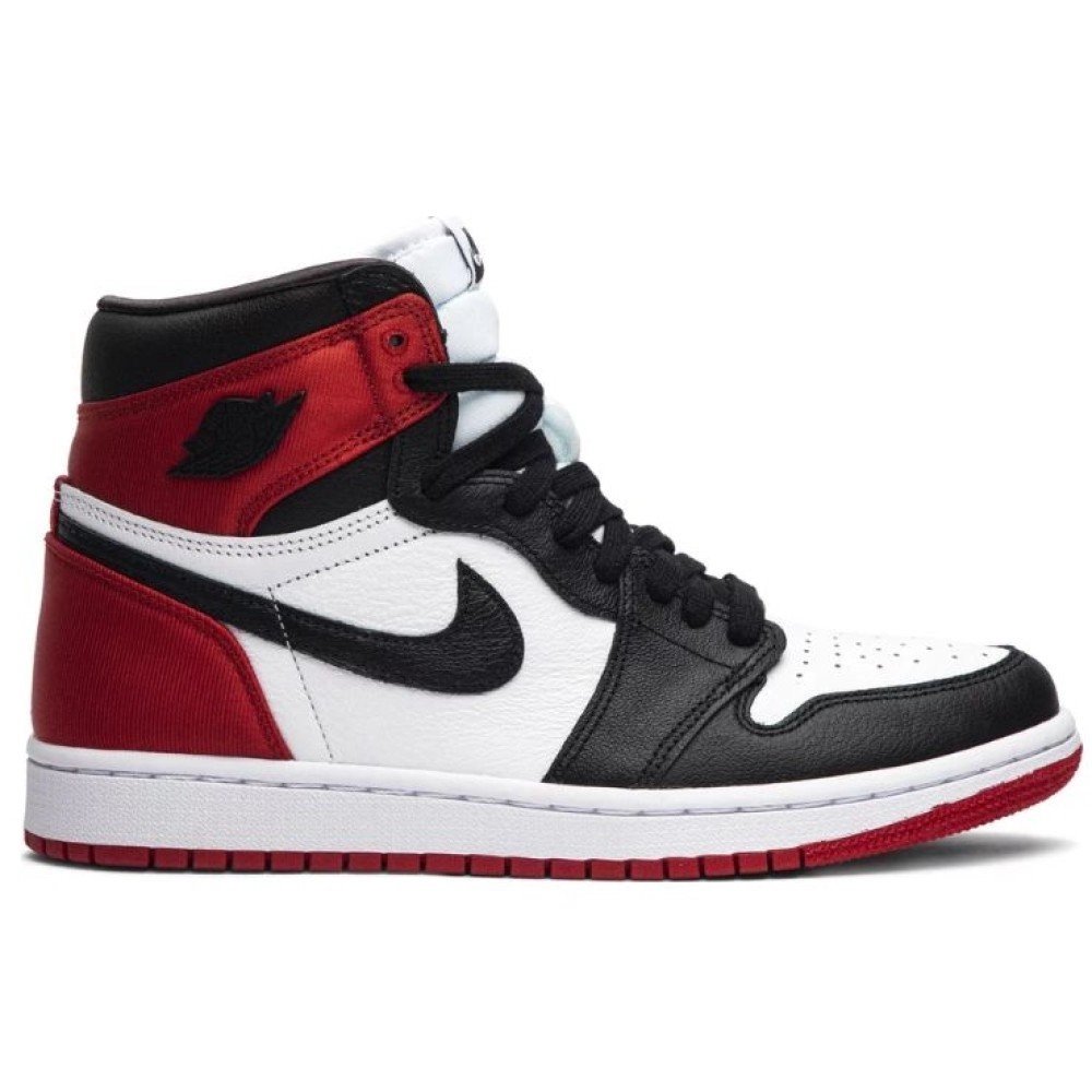 Air Jordan,Air Jordan 1 High,Wmns Air Jordan 1 Retro High Satin Black Toe