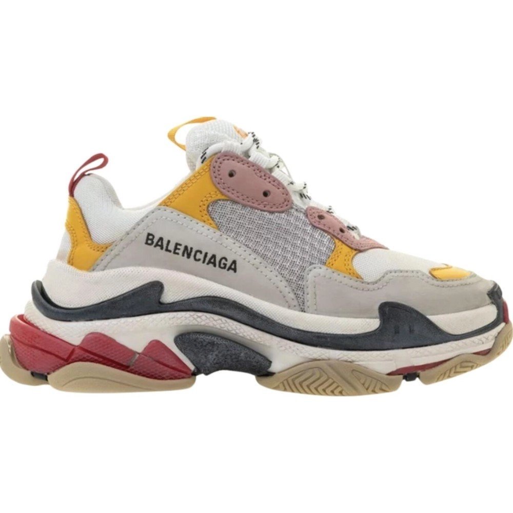 Balenciaga Wmns Triple S Sneaker All Over Logo - Fuchsia