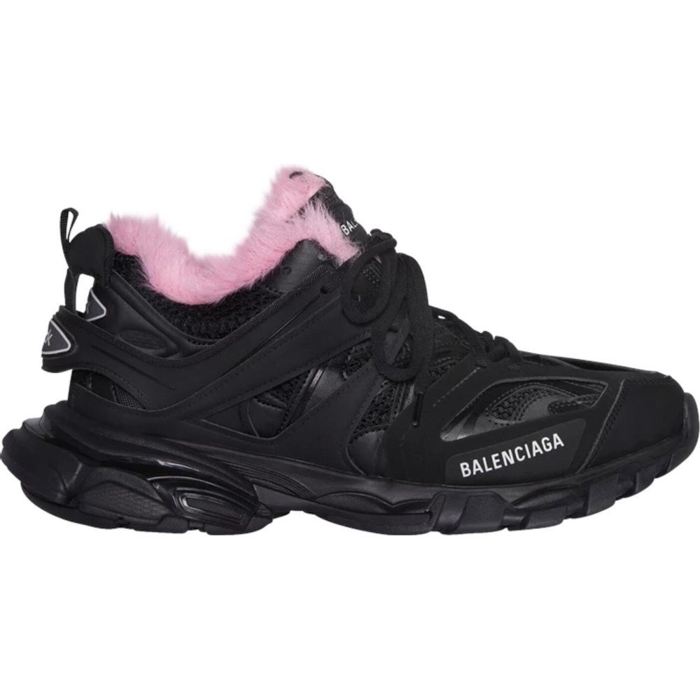 Balenciaga Wmns Track Sneaker Fake Fur - Black Pink