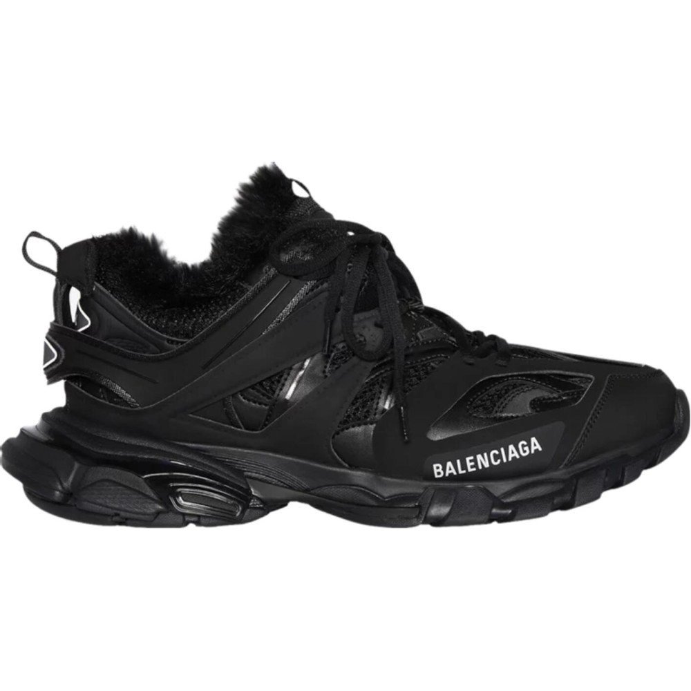 Balenciaga Wmns Track Trainer Fake Fur - Black